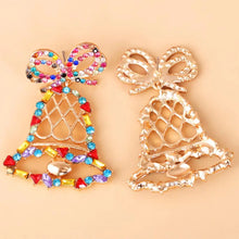 Rhinestone Alloy Christmas Bell Earrings Earrings
