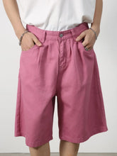 Mid Rise Denim Shorts Moonlit Mauve