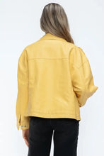 How Dare U Drawstring Hem PU Leather Zip Up Jacket Woman Outerwear