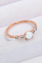Opal Contrast Platinum-Plated Ring Rings