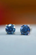 2 Carat Moissanite Four-Prong Platinum-Plated Earrings Earrings