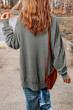 Round Neck Dropped Shoulder LEGGINGS LEAVES LATTES PLEASE Graphic Sweatshirt Woman Sweatshirts