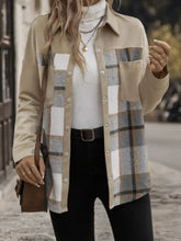 Perfee Plaid Snap Down Long Sleeve Shacket Casual Dresses