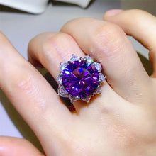 10 Carat Moissanite 925 Sterling Silver Flower Shape Ring Rings