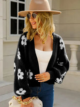 Angel Wings Flower Open Front Long Sleeve Cardigan Woman Outerwear