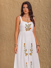 Floral Embroidered Sleeveless Maxi Dress Maxi Dresses