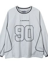 Men's Number 90 Oversized Sweatshirt Light Gray