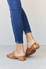 Weeboo Step Into Summer Criss Cross Wooden Clog Mule in Brown Woman Slippers