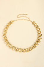 1" Width Acrylic Curb Chain Belt Gold One Size