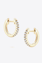 Moissanite 925 Sterling Silver Huggie Earrings Gold One Size