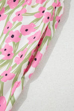 Floral Print Square Neck Ruffled Cap Sleeve Maxi Dress Maxi Dresses