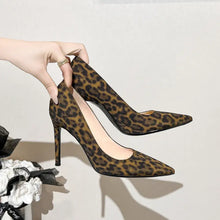 Leopard Point Toe Stiletto Pumps woman pumps