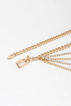 Rhinestone Decor Metal Chain Belt Belts