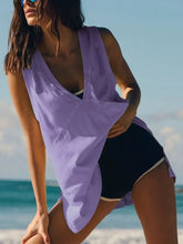 Side Slit V-Neck Tank Tanks & Camis