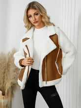 Jacke mit Reißverschluss und Sherpa-Futter, langärmlig, Damenoberbekleidung