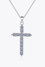Adored 925 Sterling Silver Cross Moissanite Necklace Necklaces