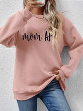 Letter Graphic Dropped Shoulder Sweatshirt Blush Pink Woman Sweatshirts
