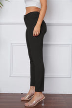 Black high-waisted straight-leg stretchyStitch pants by Basic Bae with a sleek form-fitting design for a perfect fit