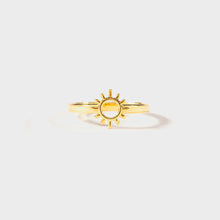 Sun Shape 18K Gold-Plated Ring Gold