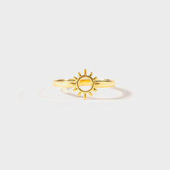 Sun Shape 18K Gold-Plated Ring Gold