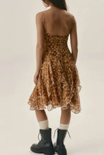 Floral Ruffle Cami Dress with Lace Trim Casual Dresses