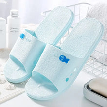 Open Toe Flats Slippers Pastel Blue Woman Slippers