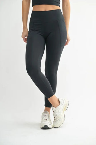 MONO B Venice Cloud Light Sculpt High-Waisted Leggings BLACK