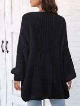 Open Front Long Sleeve Cardigan Woman Outerwear