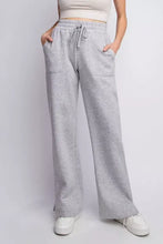 Faith Apparel gray marled drawstring straight leg slit sweatpants
