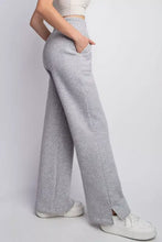 Faith Apparel grey drawstring straight leg slit sweatpants