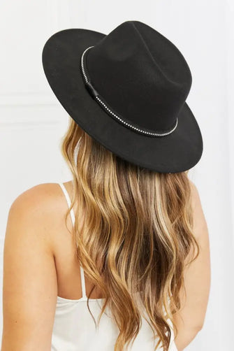 Fame Bring It Back Fedora Hat Black One Size Hats