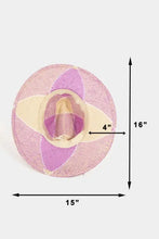 Fame Contrast Straw Braid Hat Hats