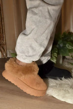 Faux Fur Platform Sole Slipper Booties for Women Camel Woman Boots