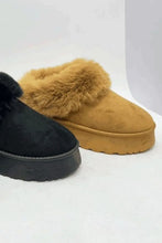 Faux Fur Platform Sole Slipper Booties for Women