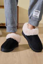 Faux Fur Round Toe Platform Slippers Woman Slippers