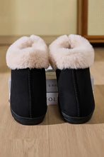 Faux Fur Round Toe Platform Slippers Woman Slippers