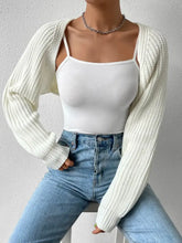 Honey Open Front Long Sleeve Cropped Cardigan Woman Outerwear