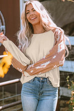 Geometric Round Neck Long Sleeve T-Shirt Woman T Shirts