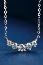 Moissanite Pendant Necklace Silver One Size