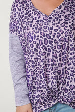 Leopard V-Neck Long Sleeve T-Shirt