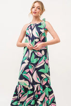 And The Why Botanical Printed Halterneck Tiered Maxi Dress