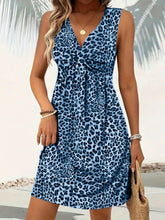 Leopard V-Neck Sleeveless Mini Dress Casual Dresses