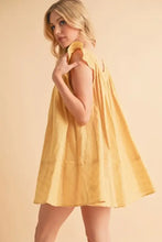 Aemi+Co Ruffled Cap Sleeve Cotton Tunic Mini Dress Woman Casual Dress