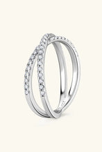 Moissanite 925 Sterling Silver Crisscross Ring Rings