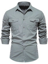 Men's Button Down Collared Neck Shirt Sage