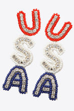 USA Beaded Zircon Decor Earrings Earrings