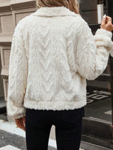 Button Up Long Sleeve Fuzzy Outerwear Woman Outerwear