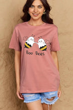 Simply Love Full Size BOO BEES Graphic Cotton T-Shirt Dusty Pink Woman T Shirts
