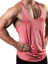 Men's Plus Size Round Neck Racerback Tank Dusty Pink