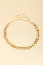 Adjustable Curb Chain Belt Gold One Size Belts
